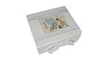 White Cotton Cards Safari Animals Age 1 Small Keepsake Box, Code SAF2