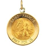 Search : 14K Yellow Gold St. Francis Medal