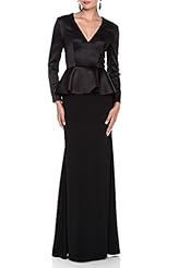 Peplum Winter Polyester Maxi Dress 