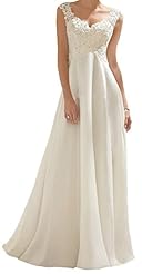 V-neck Sleeveless Lace Chiffon Evening Dress/Bridesmaid Dress/Prom Dress/Party Dress 