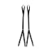 7198 Stirrup Style Black Shirt Stays - 2 Pack