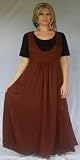 TAUPE DRESS JUMPER MAXI LAYER LAGENLOOK FITS - M L 1X 2X - Q669S