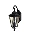 Murray Feiss OL5401BK Cotswold Lane Collection 20.5-Inch 2-Light Exterior Wall Sconce, Black Finish with Clear Glass
