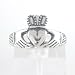 Celtic Friendship & Love Claddagh Ring in Sterling Silver, Sizes 5, 5 1/2, 6, 6 1/2, 7, 7 1/2, 8, 8 1/2, 9, 9 1/2, and 10, #8375