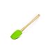 Quicklids QL-WS-GR Silicone Spatulas with Wooden Handles (Set of 3), Green
