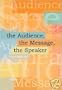 The Audience, the Message, the Speaker