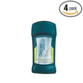 Degree  Men, Absolute Protection, Anti-perspirant & Deodorant, Invisible Stick, Extreme Blast, 2.7-Ounce Stick (Pack of 4)