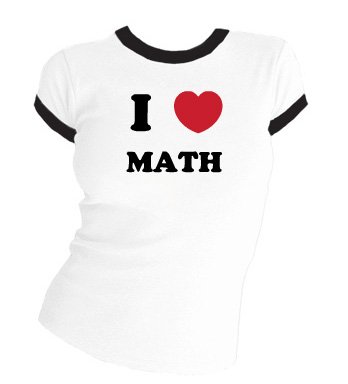 I Love Math: Customizable Contrast Trim Ringer Tee