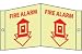 Fire Alarm Sign - Glow Acrylic 8 X 14-1/2