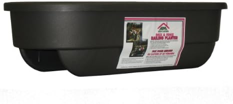 Apollo Plastics L2X4-BLACK 2 by 4 Mount Deck & Fence Railing Planter, 12-Inch by 30-Inch Rectangular, Black