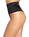 Rago Women's Wide Band Thong Panty, Black, X-Large (32)