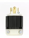 Leviton 2811 30 Amp, 120/208 Volt 3PY, NEMA L21-30P, 4P, 5W, Locking Plug, Industrial Grade, Grounding - Black-White