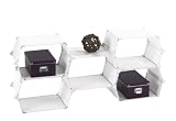 WENKO Regal Honey - 5er Set Waben Steckregalsystem - Weiß - Raumteiler - Standregal - erweiterbar