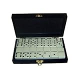 IMAGE OF Domino Double 6 White Tiles Jumbo Tournament Size w/Spinners