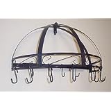 Innova Classicor Wrought Iron Semi-Circle Wall Mount Pot Rack - BLUE by Innova