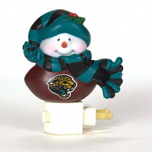 SC Sports Jacksonville Jaguars Snowman Night Light- Set of 2 - Jacksonville Jaguars Set of 2