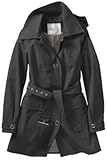 TravelSmith Womens Any-Weather Belted Trench Black L
