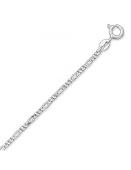 MMA Silver - 24 inch Figaro 50 Chain Necklace