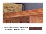 Wine Cellar Innovations Premium Redwood with Dark Walnut Stain Base and Crown for Straight Corner