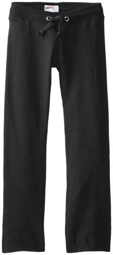 Soffe Big Girls' Rugby Pant, Black, Medium