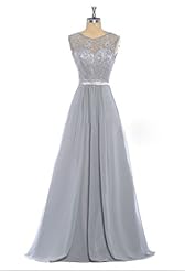 Lace-Up Tank Scoop Neck Cocktail Floor Length Chiffon Evening Dress/Homecoming Dress/Bridesmaid Dress/Prom Dress/Wedding Party Dress 