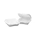 Boardwalk  0107 White Color Medium 1 Compartment Snap-It Foam Hinged Carryout Container (Case of 200)