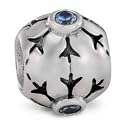 Authentic Pandora Jewelry Silver Lt Blue CZ Snowflake Charm
