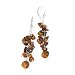 .925 Silver & Tiger's Eye Chip Dangle Earrings