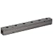 Polyconn PCM10-125-06BW Black Anodizing Aluminum Manifold, 1/4" NPT Female x 1/8" NPT Female, 1-1/2" Centers, 6 Stations