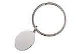 Sterling Silver Oval Tag Key Ring