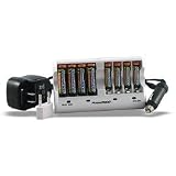 Power2000 AC/DC 110/220V 8 Bay AA Rapid Battery Charger with 8 2700 mAh AA Batteries