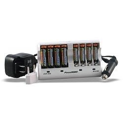 Click here to buy Power2000 AC DC 110 220V 8 Bay AA Rapid Battery Charger with 8 2700 mAh AA Batteries.