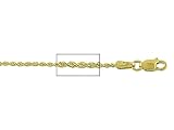 14 kt Yellow Gold Diamond Cut Rope Chain Necklace 1.25 mm 18 - 14kt Yellow Gold