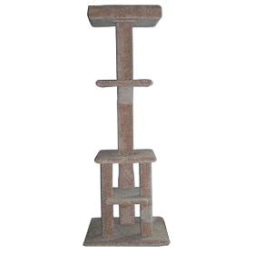Deluxe Open Tray Cat Tree : Color BROWN : Leg Covering CARPET : Size 68 INCH