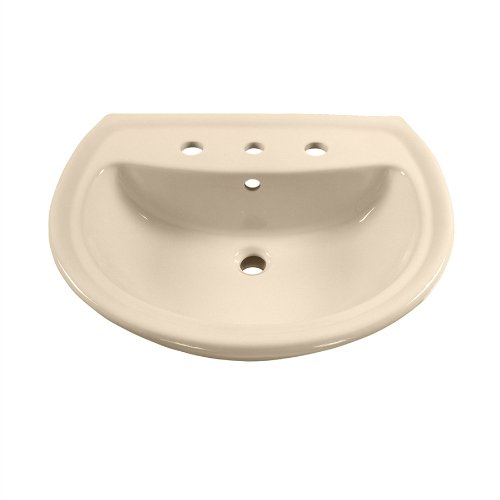 Cadet Pedestal Sink Top w 8 in. Centers in Bone