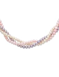 Sterling Silver 17in 5-5?mm Freshwater Cult. Potato Pearl w/ 2in ext. Necklace
