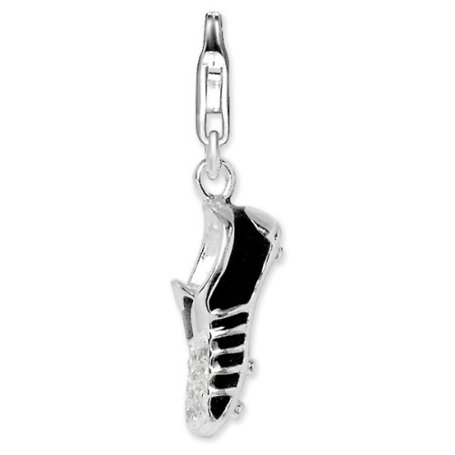 Rafaela Donata Charms Republic 925/- rhodinierter Charm Fuballschuh in schwarz; 60600288 Preisvergleich