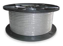 Dayton 2VJF3 Cable, 1/16 In, L100Ft, WLL96Lb, 7x7, Steel