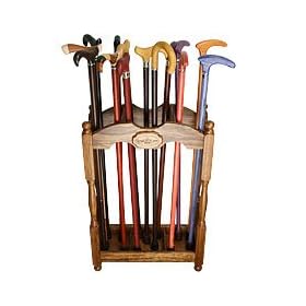 Square Cane Stand- Zebrano Wood