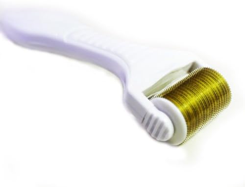 Tankhappy Titanium 1080 Needles Micro needles Roller Yellow Derma Body Roller Large Head Treating for Acne Scar,Cellulite,Stretch Marks Cellulite Treatment, Stretch Mark Removal, Anti Aging, Repair Acne Scarring, Wrinkle Reduction, Hair Loss Treatments,Skincare Products 0.75mm