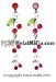 TRIPLE GEM CHERRY DROP MICRODERMAL DANGLE RHDCHR3RD- RED