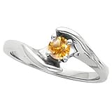 Elegant Engagement Platinum Ring with Fancy Orange-Yellow Diamond