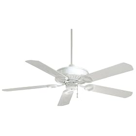 Minka-Aire Fans F589-WH 54" SunDowner Energy Star WET Outdoor White Ceiling Fan w/ Light K9401-WH