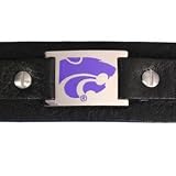 Kansas State Wildcats Italian Leather Cuff Bracelet