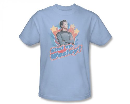  Star Trek Next Generation Shut Up Wesley Vintage Style Sci Fi TV Show T-Shirt Tee
