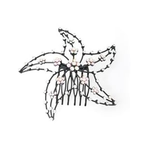Buy Australian Crystal Round Blade Embedded Hair Comb by boxed-gifts