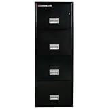 Sentry Safe 4G3100BK 4 Drawer Vertical File, Insulated, UL 1-Hour Fire, Legal Size, 31"D, Black