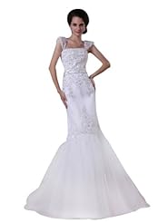 Mermaid Satin/Tulle Applique Sequined Lace-Up  Dress