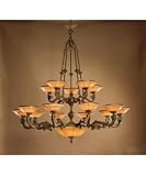 Natural alabaster 56 inch chandelier