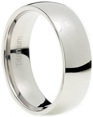 Titanium 3mm-9mm Wedding Band Polished Comfort Fit Ring